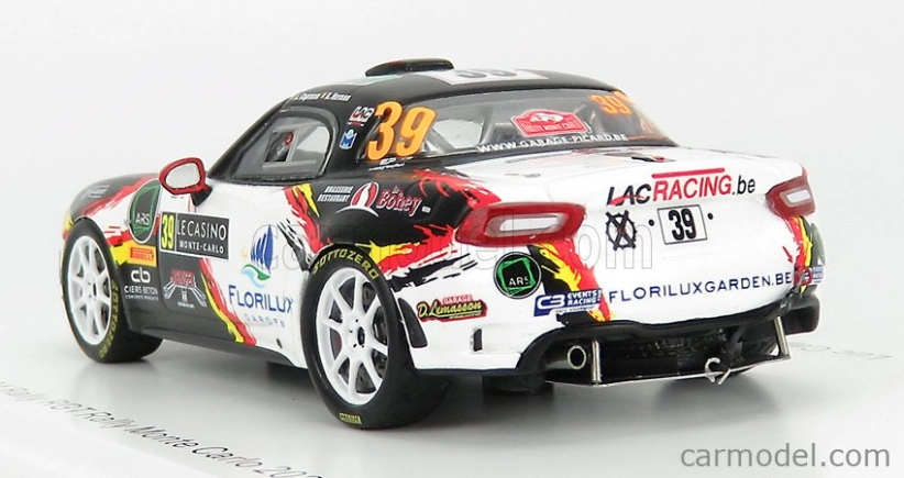 Spark-model Fiat 124 Abarth Rgt Team Lac Racing N 39 Rally Montecarlo 2020 L.caprasse - R.herman 1:43 Černá Bílá Červená