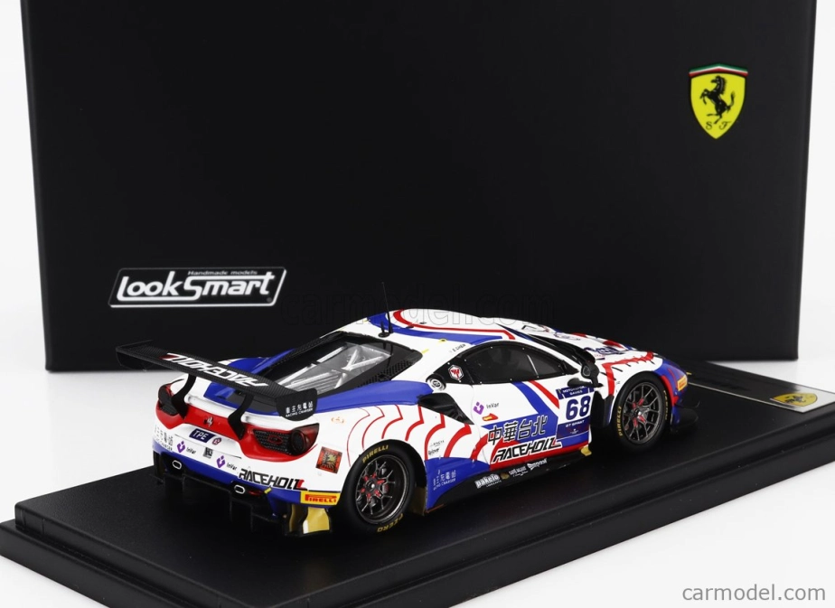 Looksmart Ferrari 488 Gt3 Evo 3.9l Turbo V8 Team Chinese Taipei N 68 Fia Motorsport Games Gt Sprint Cup Paul Ricar 2022 Evan Chen 1:43 Bílá Modrá