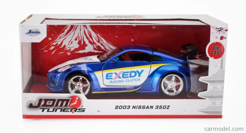 Jada Nissan 350z Exedy Racing Clutch Coupe 2003 1:24 Modrá Biela