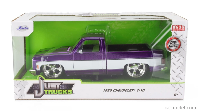 Jada Chevrolet C-10 Pick-up Custom 1985 1:24 Purple White