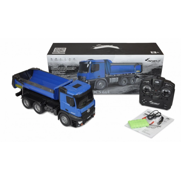 RC kamión Amewi Mercedes-Benz Arocs, modrá