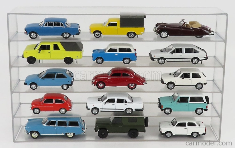 Vetrina display box Accessories Espositore Aperto - For Auto 1/43 1/64 - Cars Not Included - Lungh.lenght Cm 36.8 X Largh.width Cm 6.7 X Alt.height Cm 24.3 (altezza Utile Tra I Ripiani Cm 4.5 Inner Height Among Shelves) 1:43 /