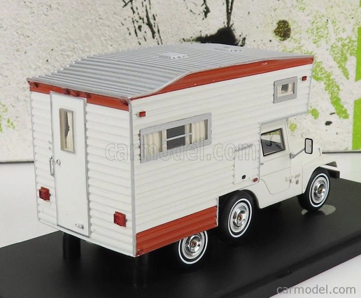 Autocult Jeep Cj5 Universal Camper Usa 1969 1:43 Bílá Červená