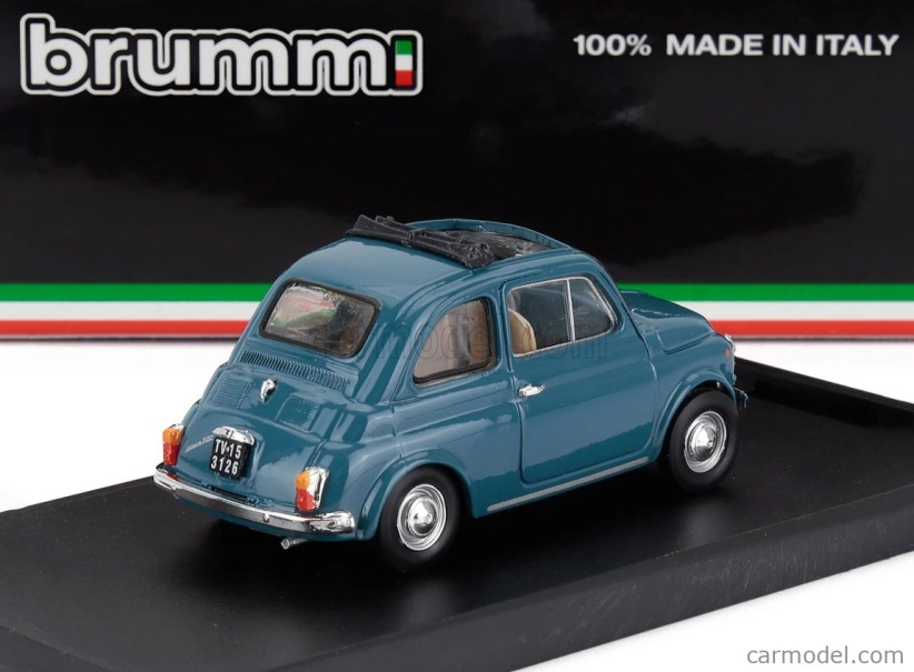 Brumm Fiat 500f Tetto Aperto - Open 1965 1:43 Modré Médium
