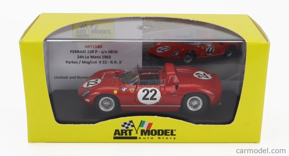 Art-model Ferrari 250p Spider 3.0l V12 Team Sefac Ferrari Spa N 22 1:43, červená