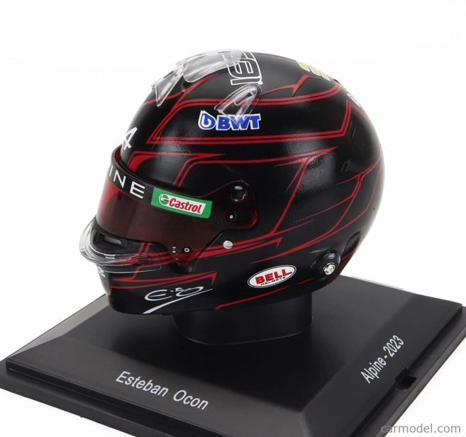 Spark-model prilby Bell F1 Casco Prilba Renault A523 Team Bwt Alpine N 31 Sezóna 2023 Esteban Ocon 1:5 Black Red