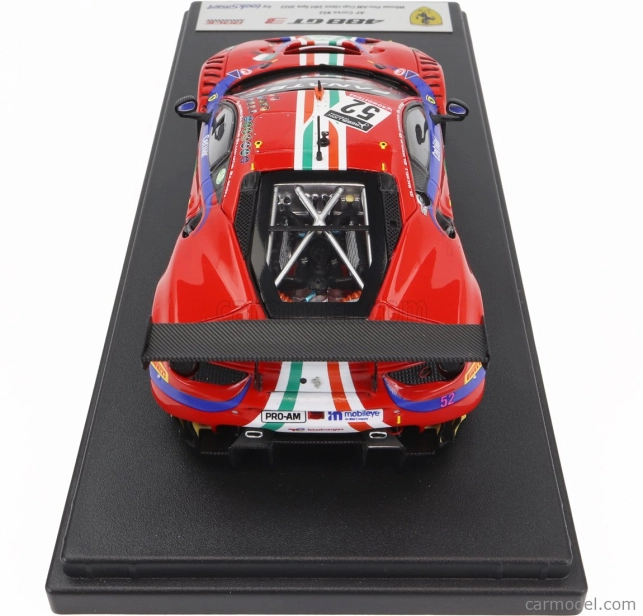 Looksmart Ferrari 488 Gt3 Evo 3.9l Turbo V8 Team Af Corse N 52 Winner Pro-am Cup 24h Spa 2022 Andrea Bertolini - Stefano Costantini - Louis Machiels - Alessio Rovera 1:43 Červená Modrá Čierna