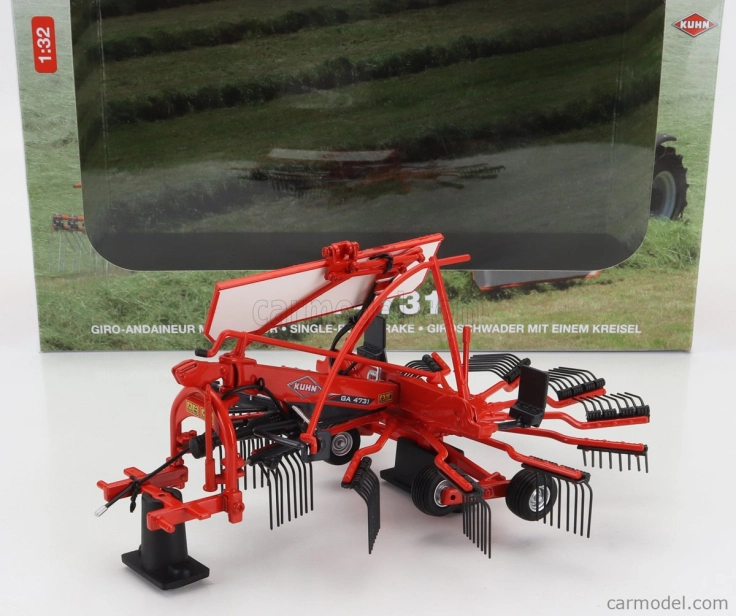 Universal hobbies Kuhn Ga4731 Single Rotor Rake 1:32 Orange