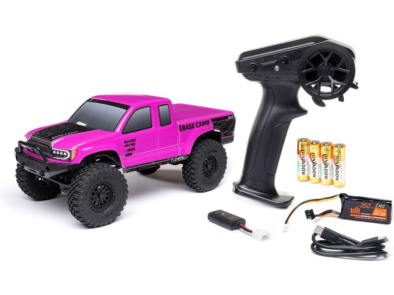 RC auto Axial SCX24 Base Camp 1:24 4WD RTR, růžová