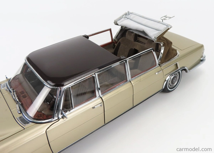 Cmc Mercedes benz S-class 600 Pullman (w100) Landaulet Soft-top Semiconvertible 1972 1:18 Gold Met