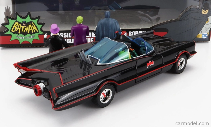 Jada Batman Batmobile 1966 - Classic TV Series + 3 figurky 1:24