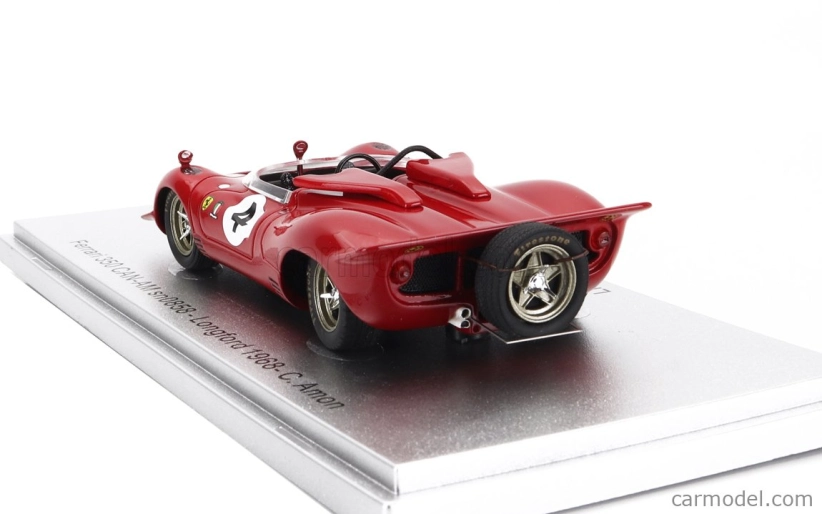 Kess-model Ferrari 350 P4 Spider Can-am S/n0858 N 4 Tasman Gp Longford 1968 C.amon 1:43 Red
