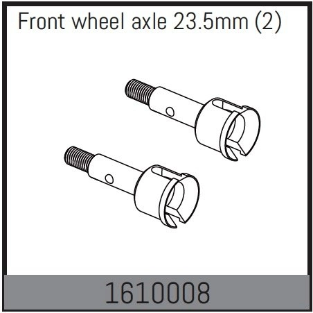 Front wheel axle 23.5mm (2)