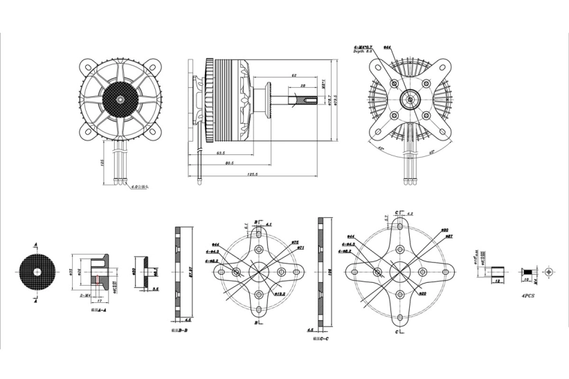 Bezkartáčový motor KAVAN PRO 8045-215