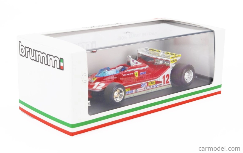 Brumm Ferrari F1 312t4 N 12 Monaco Gp 1979 Gilles Villeneuve 1:43 červená