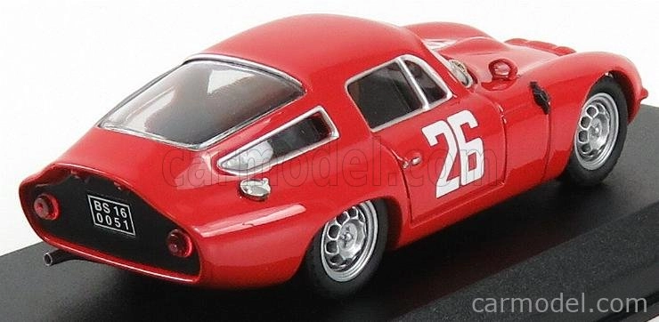 Najlepší model Alfa romeo Tz1 N 26 1000km Monza 1965 Pianta - Sala 1:43 Red