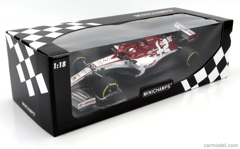 Minichamps Alfa romeo F1  C39 Team Racing Orlen N 99 Austrian Gp 2020 Antonio Giovinazzi 1:18 Bílá Červená Met