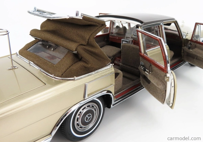 Cmc Mercedes benz S-class 600 Pullman (w100) Landaulet Soft-top Semiconvertible 1972 1:18 Gold Met