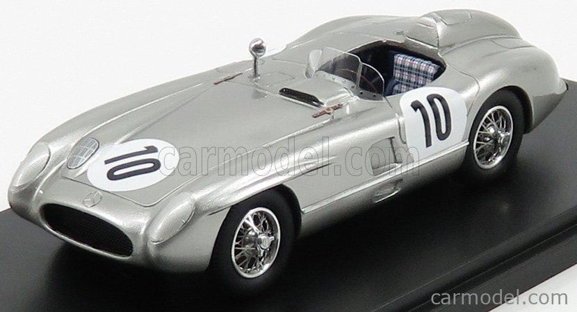Modely v mierke Matrix Mercedes benz 300slr N 10 Rac Tt 1955 Moss - Fitch 1:43 Silver