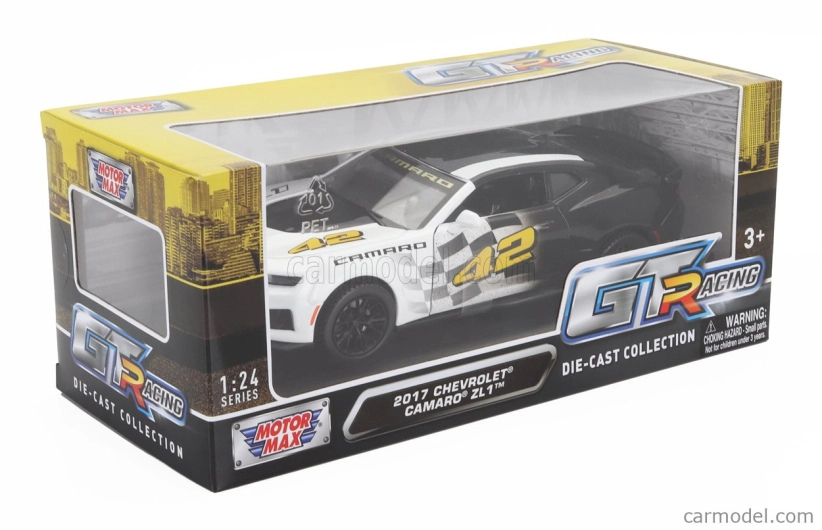 Motor-max Chevrolet Camaro Zl1 N 42 Racing 2017 1:24 Bílá Černá
