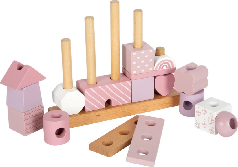 small foot Nasazování na tyč Domeček růžový