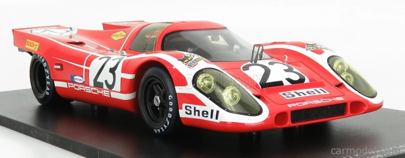 Spark-model Porsche 917k 4.9l Team Salzburg N 23 Winner 24h Le Mans 1970 Hans Herrmann - Richard Attwood 1:18 Červená Bílá