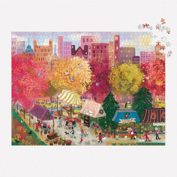 Galison Puzzle Podzim na městském trhu 1000 dílků - poškozený obal