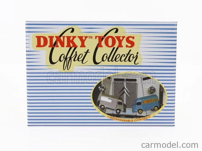 Edicola Citroen Set L'indispensable Citroen 2x H-type 1200kg Van Cibie 1955 - Coffret Box 1:43 Stříbrná Modrá
