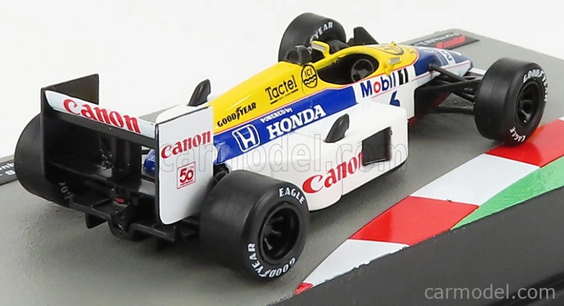 Edicola Williams F1 Honda Fw11b N 6 Nelson Piquet Sezóna 1987 Majster sveta 1:43 Biela Modrá Žltá