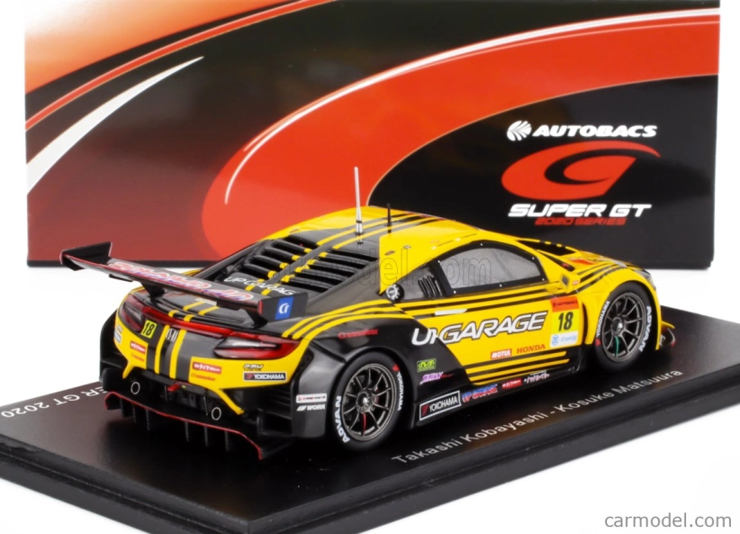Spark-model Honda Nsx Gt3 Team Upgarage N 188 Gt300 Class Super Gt 2020 Takashi Kobayashi - Kosuke Matsuura 1:43 Žlutá Černá