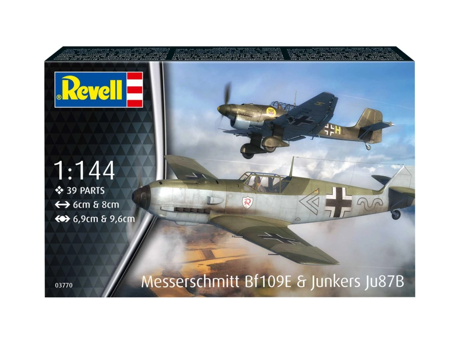 Plastic ModelKit letadlo 03770 - Messerschmitt Bf109E & Junkers Ju87B Stuka (1:144)