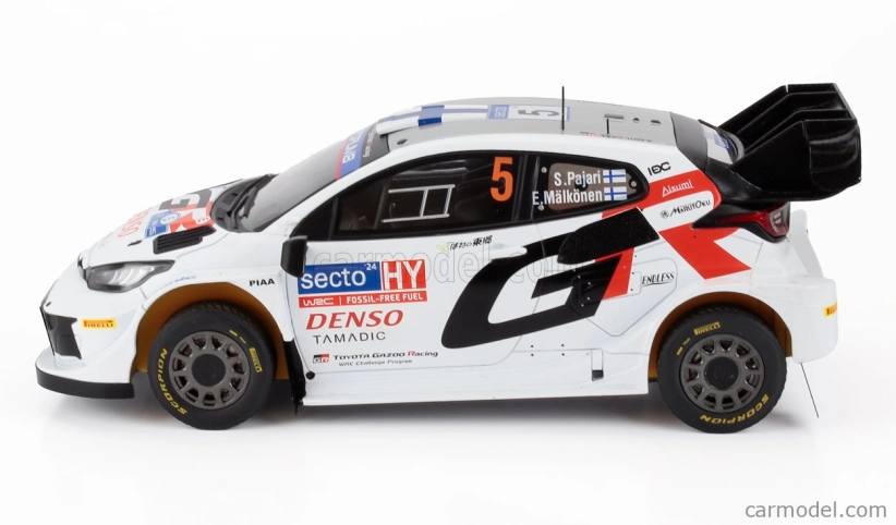 Ixo-models Toyota Yaris Gr Rally1 Team Toyota Gazoo Racing Wrt N 5 4th Rally Finland 2024 Sami Pajari - Enni Malkonen 1:18 Bílá