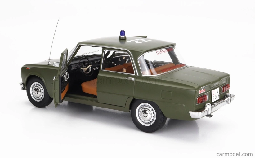 Mitica-diecast Alfa romeo Giulia 1.6 Ti Carabinieri Roma 1963 - Pronto Intervento Tel 686.666 1:18 Verde Caki Opaco - matná zelená