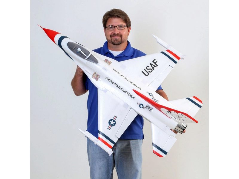 RC letadlo E-flite F-16 Thunderbirds 0.8m SAFE Select BNF Basic