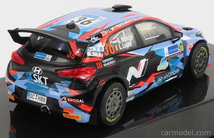 Ixo-models Hyundai I20 R5 Wrc N 36 Rally Estonia 2020 G.munster - L.meadow 1:43 Svetlo modrá červená čierna