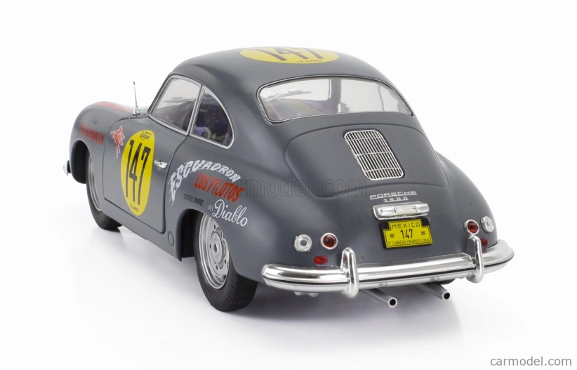 Solido Porsche 356 Pre-a Coupe N 147 Racing Panam 1954 1:18 Šedá Červená