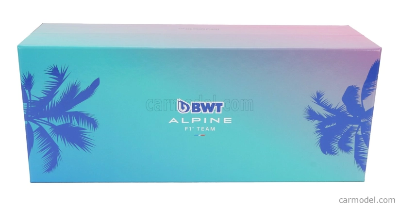 Minichamps Renault F1  A523 Team Bwt Alpine N 10 8th Miami Gp With Pit Board 2023 Pierre Gasly 1:18 Modrá Černá Růžová
