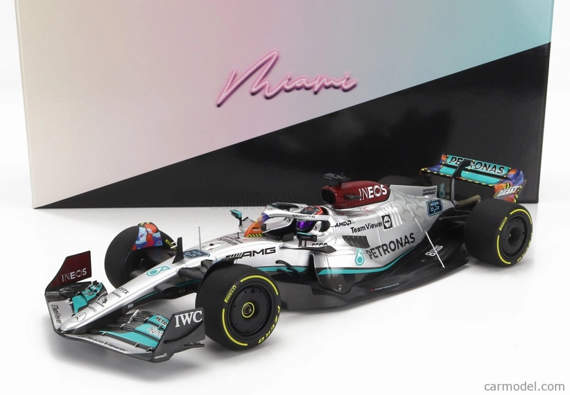 Minichamps Mercedes gp F1 W13e Mercedes-amg Petronas F1 N 63 1:18, stříbrná