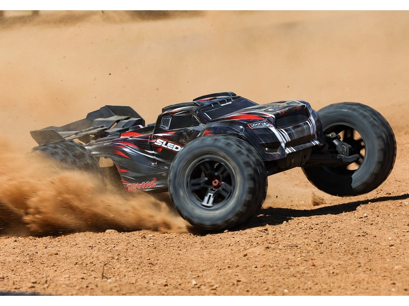 RC auto Traxxas Sledge s belted pneu 1:8 RTR, modrá