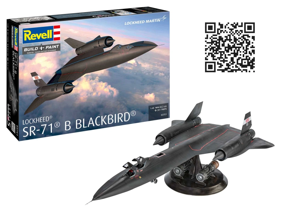 Plastic ModelKit lietadlo 03751 - Lockheed SR-71B Blackbird (1:48)