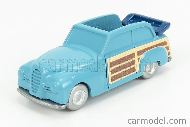 Officina-942 Fiat 1100 E Cabriolet Open Venilia Carrozzeria Savio 1949 1:76 Světle Modré Dřevo