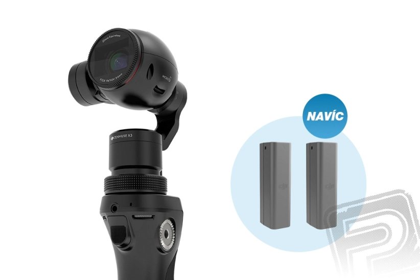 DJI OSMO + mikrofon FM-15 FlexiMic + 2 baterie