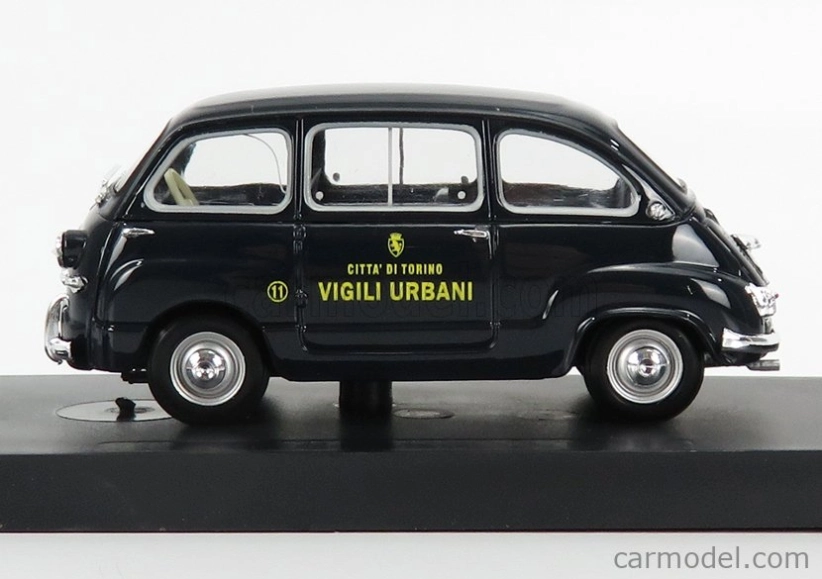 Brumm Fiat 600d Multipla Vigili Urbani Torino 1960 1:43 Modrá