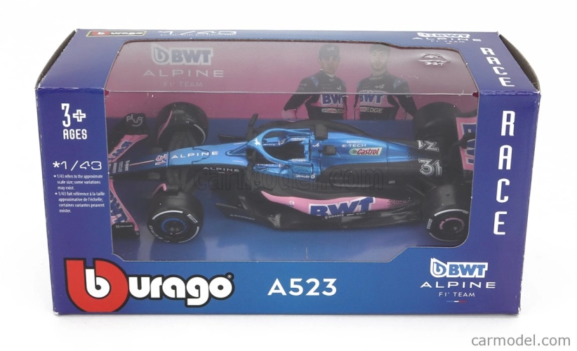 Bburago Renault F1 A523 Team Bwt Alpine F1 N 31 1:43, modrá