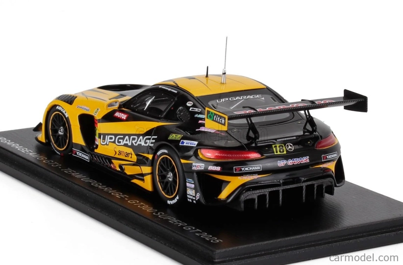 Spark-model Mercedes Benz Amg Gt3 Evo Team Upgarage N 18 Gt300 Class Super Gt 2025 Takashi Kobayashi - Yuto Nomura 1:43 Yellow Black