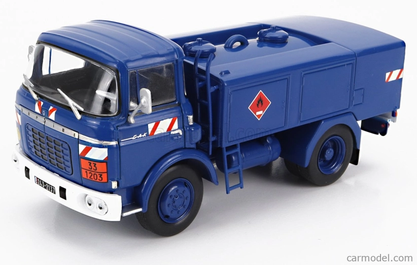 Edicola Berliet Gak 5r Tanker Truck Fuel Avitailleur Gendarmerie Police 2-assi 1969 1:43 Modrá