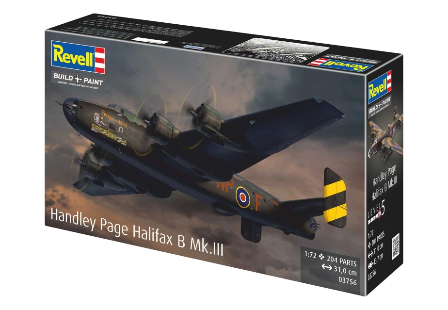 Plastic ModelKit lietadlo 03756 - Handley Page Halifax B Mk.III (1:72)