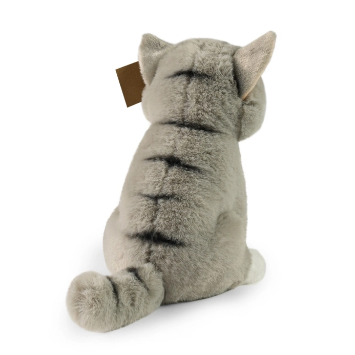 Rappa Plyšová kočka sedící šedá 23 cm SOFT COLLECTION, ECO-FRIENDLY