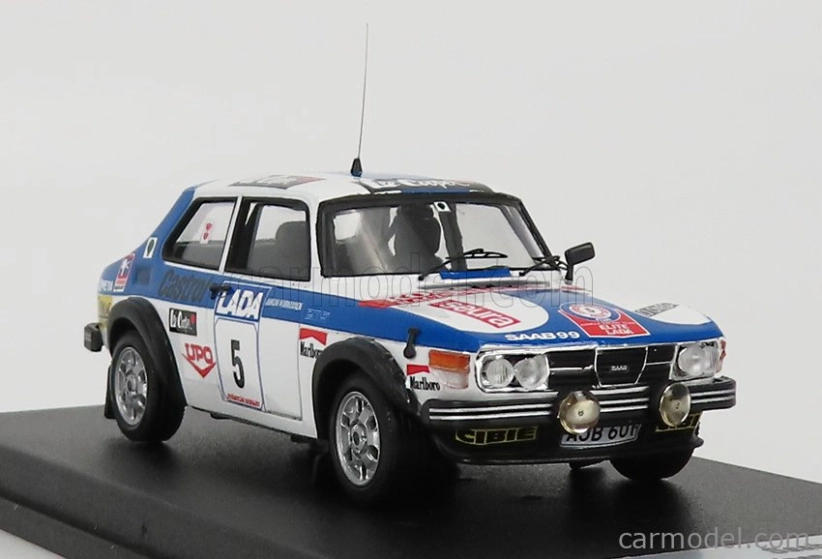 Trofeu Saab 99 N 5 Rally 1000 Lakes 1977 S.lampinen - J.markkanen 1:43 Bielo modrá