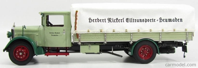 Cmc Mercedes Benz Lo2750 Truck With Tarpaulin - Cassone Telonato 1933 1:18 Zelená